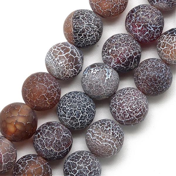 

PandaHall Natural Weathered Agate Bead Strands, Frosted, Dyed, Round, Coconut Brown, 14~14.5mm, Hole: 1.5mm, about 28pcs/strand, 15.5 inch...