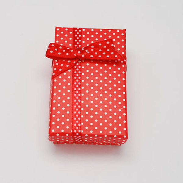 

PandaHall Cardboard Necklace Boxes with Bowknot and Sponge Inside, for Necklaces and Pendants, Rectangle, Red, 80x50x25mm Paper Rectangle...