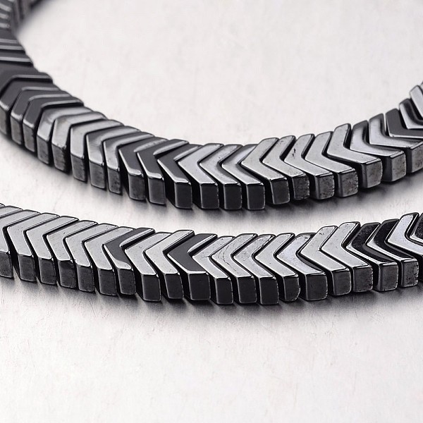 

PandaHall Non-magnetic Synthetic Hematite Bead Strands, Arrowhead, Original Color, 4x6x3mm, Hole: 1mm, about 206pcs/strand, 15.7 inch...