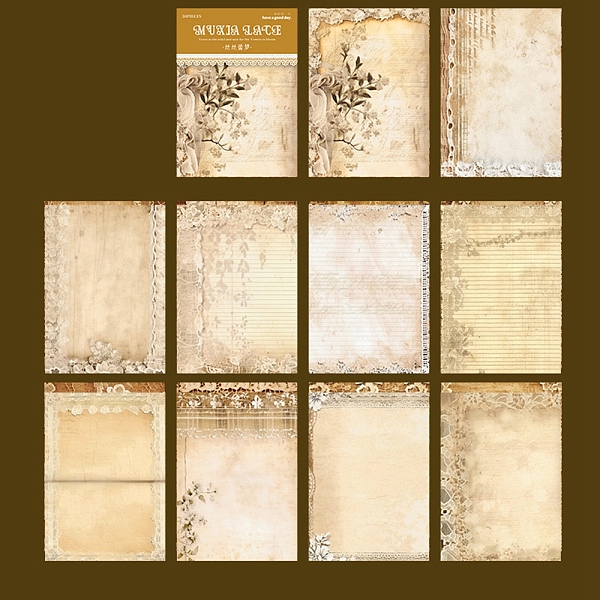 

PandaHall Scrapbook Paper, for DIY Album Scrapbook, Greeting Card, Background Paper, Diary Decorative, Flower, Wheat, 140x100mm..., Orange