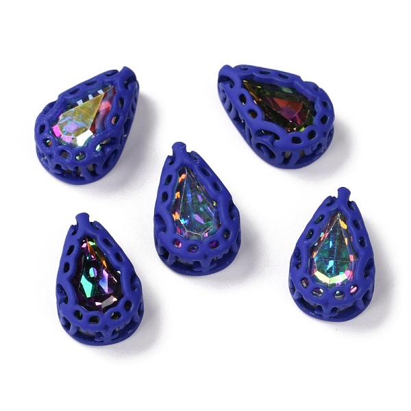 

PandaHall Sew on Rhinestone, Mocha Fluorescent Style, Glass Rhinestone, with Brass Findings, Garments Accessories, Teardrop, Mixed Color..., Blue