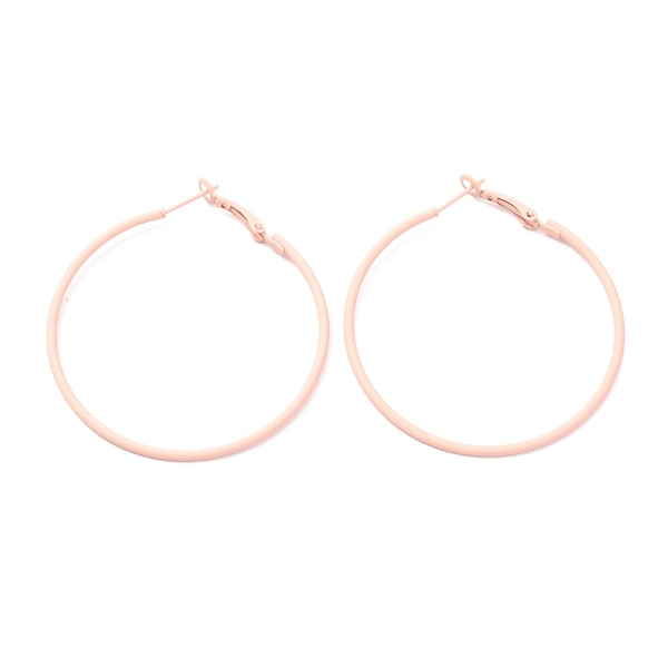 

PandaHall Baking Paint 201 Stainless Steel Hoop Earrings, Ring, Bisque, 49mm, Pin: 0.5mm 201 Stainless Steel Ring Orange