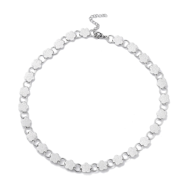 

PandaHall 304 Stainless Steel Link Chain Necklaces , Flower, 16.26 inch(41.3cm) 304 Stainless Steel Flower