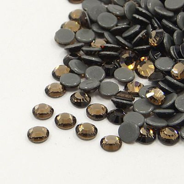 

PandaHall Glass Hotfix Rhinestone, Grade AA, Flat Back & Faceted, Half Round, Smoked Topaz, SS10, 2.7~2.8mm, about 1440pcs/bag Glass..., Yellow