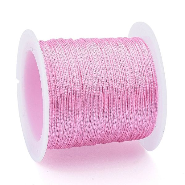 

PandaHall Polyester Braided Metallic Thread, for DIY Braided Bracelets Making and Embroidery, Pearl Pink, 0.4mm, 6-Ply, about 54.68 yards...