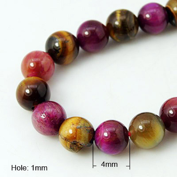 

PandaHall Natural Rose Tiger Eye and Yellow Tiger Eye Beads Strands, Round, Mixed Color, 4mm; about 46pcs/strand, 8 inch Tiger Eye Round..., Multicolor
