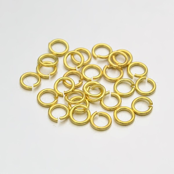 

PandaHall Brass Open Jump Rings, Golden, 21 Gauge, 4x0.7mm, Inner Diameter: 2.2mm, about 11904pcs/500g Brass