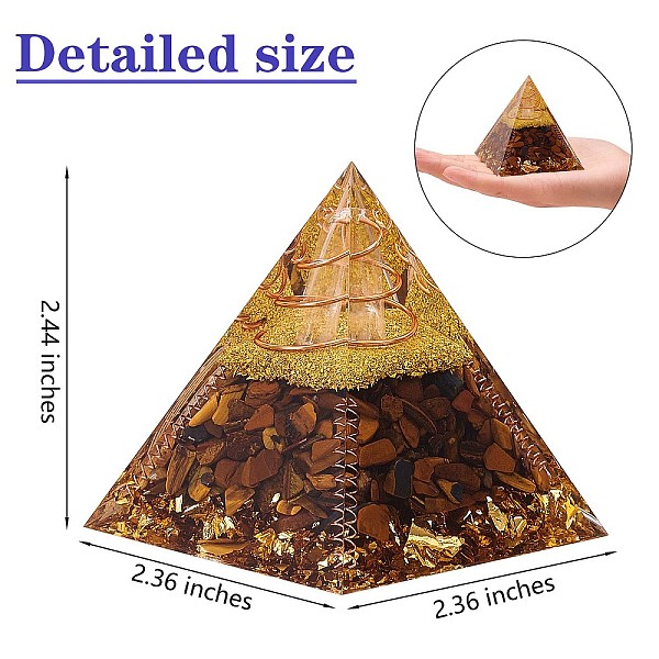 

PandaHall Crystal Pyramid Ornaments Blessing Pyramid Healing Angel Crystal Pyramid Stone for Home Office Decoration Gift Collection...