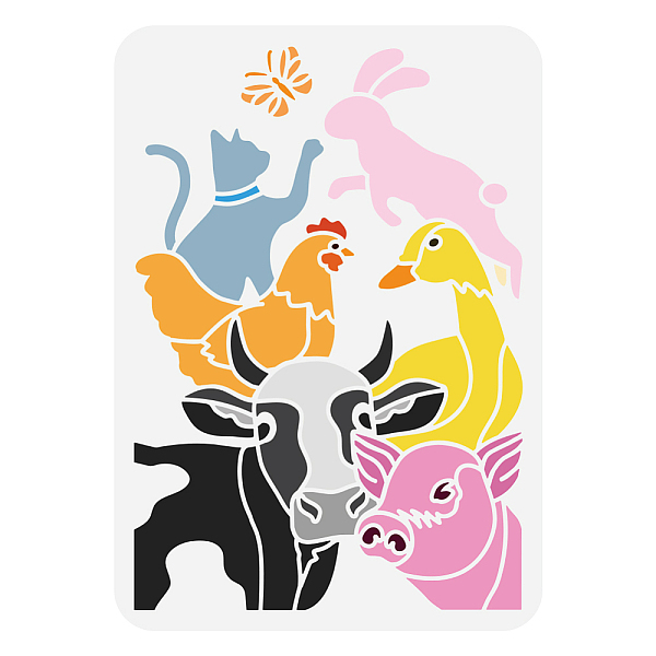

PandaHall Plastic Drawing Painting Stencils Templates, for Painting on Scrapbook Fabric Tiles Floor Furniture Wood, Rectangle, Other Animal...