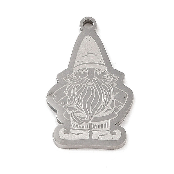 

PandaHall 304 Stainless Steel Pendants, Gnome Charm, Stainless Steel Color, 25x14.5x1.5mm, Hole: 1mm 304 Stainless Steel Gnome