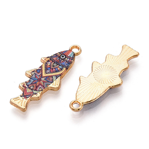 

PandaHall Alloy Enamel Pendants, Cadmium Free & Nickel Free & Lead Free, Golden, Fish Charm, Yellow, 27x10.5x2.5mm, Hole: 1.8mm Alloy+Enamel...