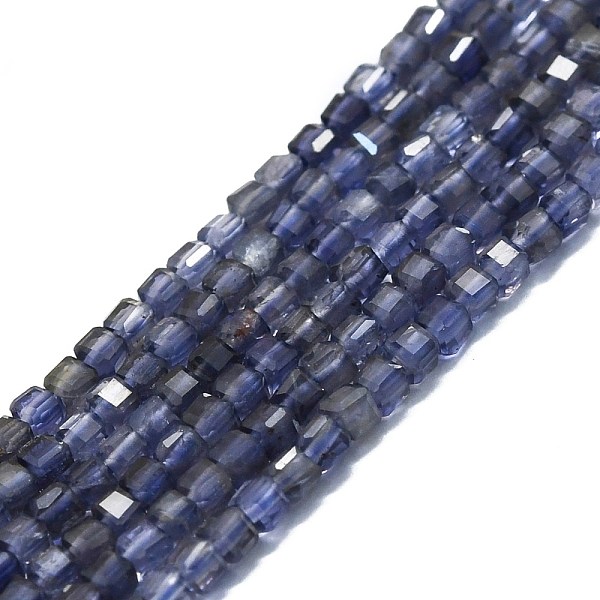 

PandaHall Natural Iolite Beads Strands, Faceted, Cube, 2x2x2mm, Hole: 0.6mm, about 182pcs/strand, 15.16''~15.55''(38.5~39.5cm) Iolite Cube