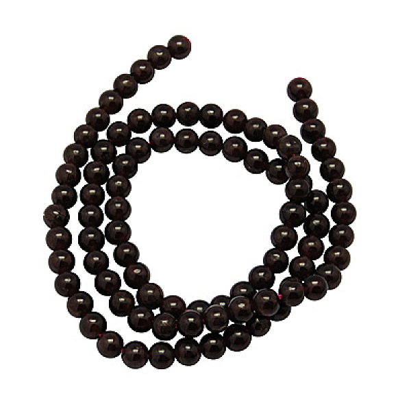 

PandaHall Natural Garnet Bead Strands, Grade B, Round, Dark Red, 8mm, Hole: 1mm, about 45pcs/strand, 15 inch Garnet Round Red