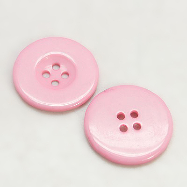 

PandaHall Resin Buttons, Dyed, Flat Round, Pink, 11x2mm Resin Flat Round Pink