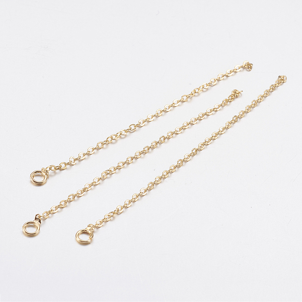 

PandaHall Brass Chain Extender, Real 18K Gold Plated, 70x1.5mm Brass