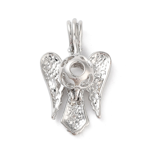 

PandaHall Alloy Bead Cage Pendants, Hollow Cage Charms for Chime Ball Pendant Making, Platinum, Wing, 30x18x9mm, Hole: 5x3mm Alloy Wing