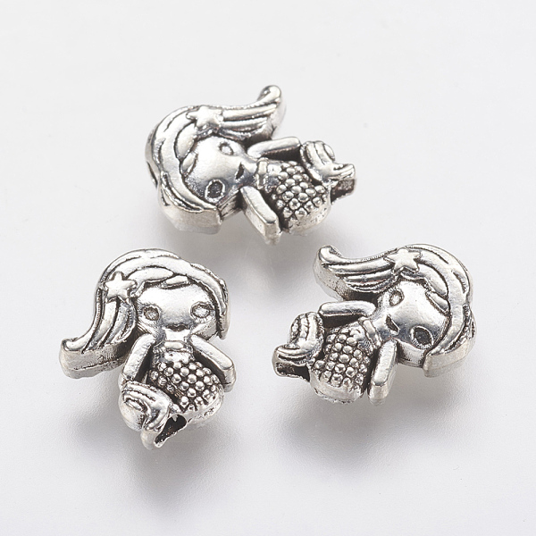 

PandaHall Tibetan Style Alloy Beads, Mermaid, Antique Silver, 12.5x10x3.5mm, Hole: 1.5mm Alloy Fish