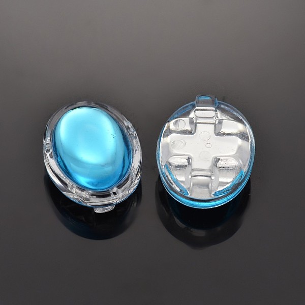 

PandaHall Sew on Taiwan Acrylic, Multi-strand Links, Garment Accessories, Oval, Deep Sky Blue, 17x13x8mm, Hole: 1mm Acrylic Rhinestone Oval...