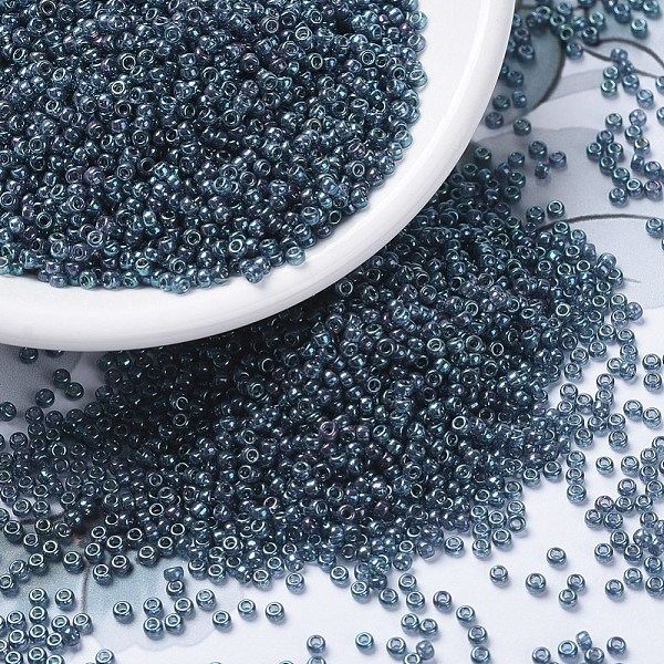 

PandaHall MIYUKI Round Rocailles Beads, Japanese Seed Beads, 11/0, (RR314) Montana Blue Gold Luster, 2x1.3mm, Hole: 0.8mm, about 5500pcs/50g...