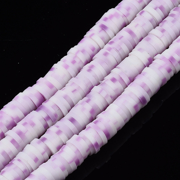 

PandaHall Handmade Polymer Clay Beads Strands, for DIY Jewelry Crafts Supplies, Heishi Beads, Disc/Flat Round, Plum, 6x0.5~1mm, Hole: 1.8mm..., Purple