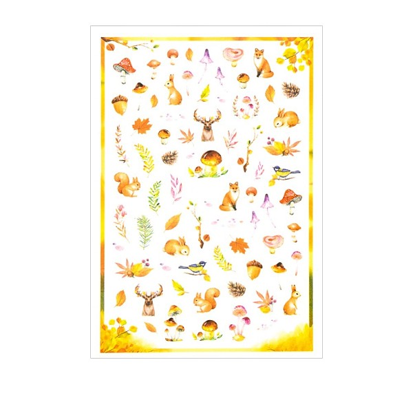 

PandaHall Nail Art Stickers Decals, Self-Adhesive, for Nail Tips Decorations, Animal Pattern, 105x70x0.3mm Paper Other Animal Orange