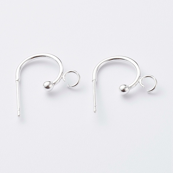 

PandaHall 304 Stainless Steel Half Hoop Earrings, Silver, 15.5x12.5x2.4mm, Pin: 0.7mm 304 Stainless Steel Ring