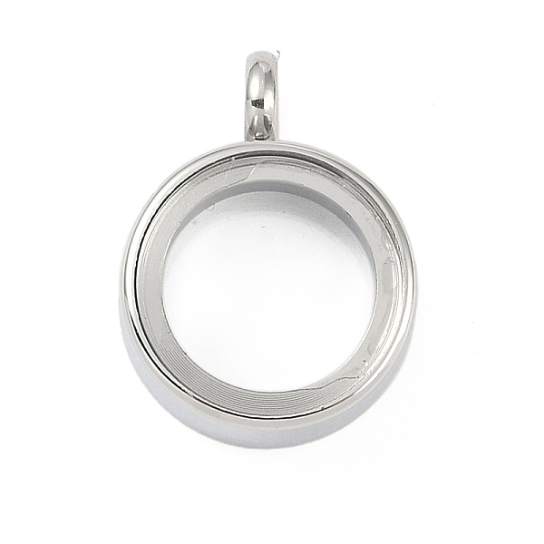 

PandaHall 304 Stainless Stee Locket Pendants, with Glass, Flat Round Charm, Stainless Steel Color, 19x14x6mm, Hole: 3.5mm 304 Stainless...