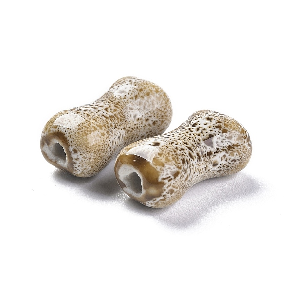 

PandaHall Handmade Porcelain Beads, Fancy Antique Glazed Porcelain, Bone, Camel, 9~10x17.5~19x8~9mm, Hole: 2~3mm Porcelain Others Brown