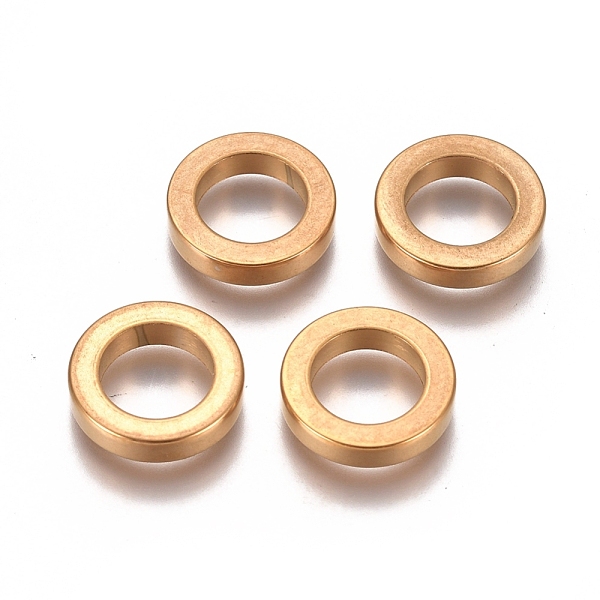 

PandaHall 304 Stainless Steel Beads, Ring, Golden, 10x2mm, Hole: 6.5mm 304 Stainless Steel Ring
