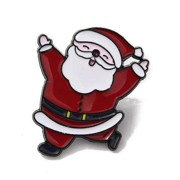 

PandaHall Christmas Theme Enamel Pin, Gunmetal Alloy Brooches for Backpack Clothes, Santa Claus, 29.5x24x1mm Alloy+Enamel Santa Claus Red