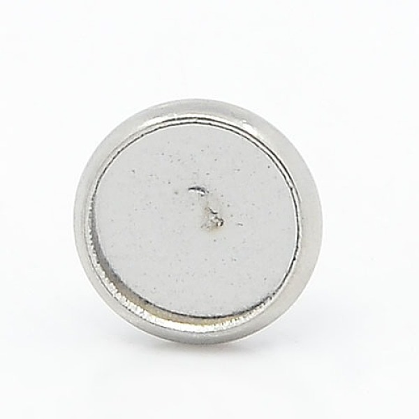 

PandaHall 304 Stainless Steel Flat Round Stud Earring Settings, Earring Posts, Stainless Steel Color, Tray: 12mm, 14mm, Pin: 1mm 304...