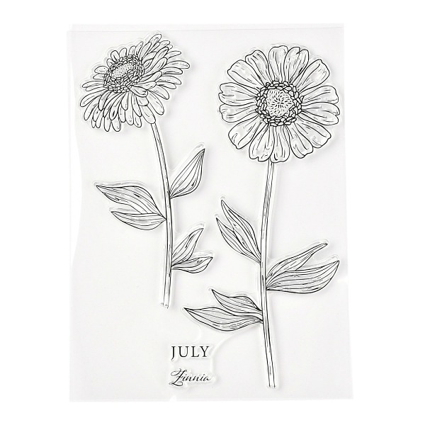 

PandaHall Silicone Clear Stamps, for Card Making Decoration DIY Scrapbooking, Flower Pattern, 19x14x0.3cm Silicone Flower