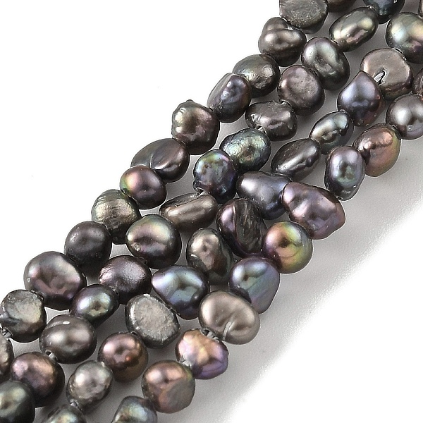 

PandaHall Dyed Natural Cultured Freshwater Pearl Beads Strands, Two Sides Polished, Grade A, Black, 2~3mm, Hole: 0.5mm, about 53pcs/strand...