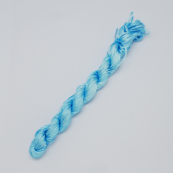 

PandaHall Nylon Thread, Nylon Jewelry Cord for Custom Woven Bracelets Making, Deep Sky Blue, 1mm, about 26m/bundle, 10bundles/bag, about...