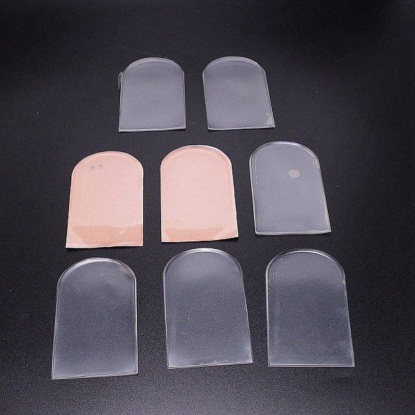 

PandaHall Silicone Heightening Adhesive Insoles Set, U Shape with PU Leather, Mixed Color, 110x65x3.6mm, 8pcs/set Silicone Multicolor
