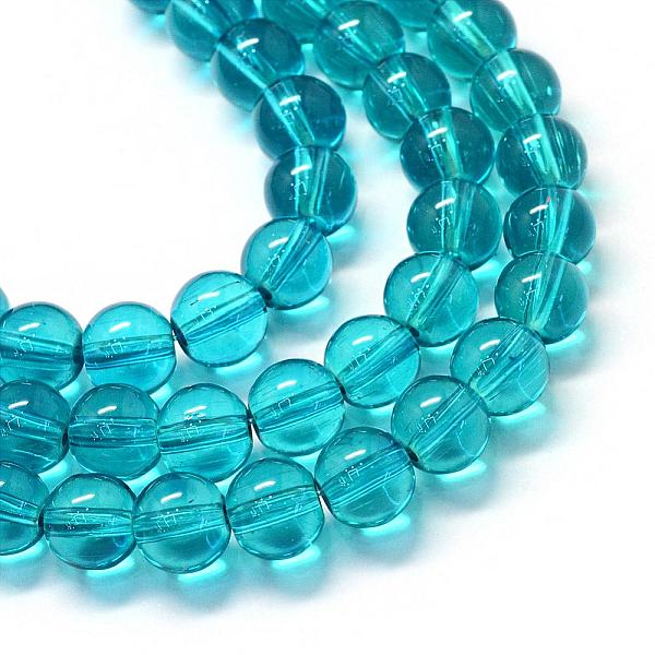 

PandaHall Baking Painted Transparent Glass Round Bead Strands, Light Sea Green, 6.5mm, Hole: 1.5mm, about 135~140pcs/strand, 31.8 inch Glass...