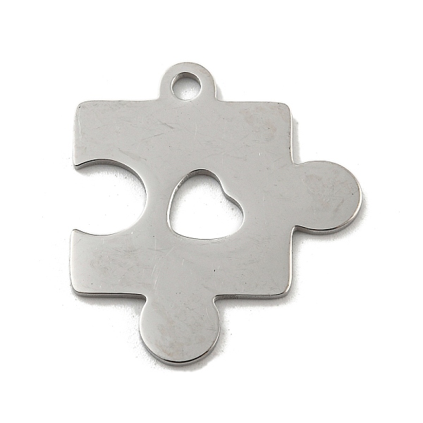 

PandaHall 304 Stainless Steel Pendants, Laser Cut, Puzzle Charm, Stainless Steel Color, 25x23x1mm, Hole: 2.5mm 304 Stainless Steel Others