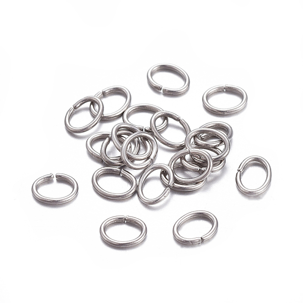 

PandaHall 304 Stainless Steel Open Jump Rings, Oval, Stainless Steel Color, 22 Gauge, 4.5x3.5x0.6mm, Inner Diameter: 3x2mm, about 434pcs/10g...