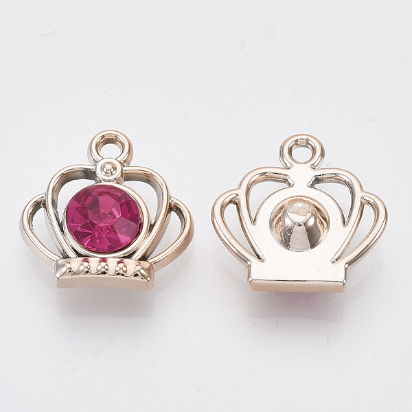 

PandaHall UV Plating ABS Plastic Pendants, with Acrylic Rhinestone, Faceted, Crown, Light Gold, Mixed Color, 19x19x7mm, Hole: 2mm ABS..., Multicolor