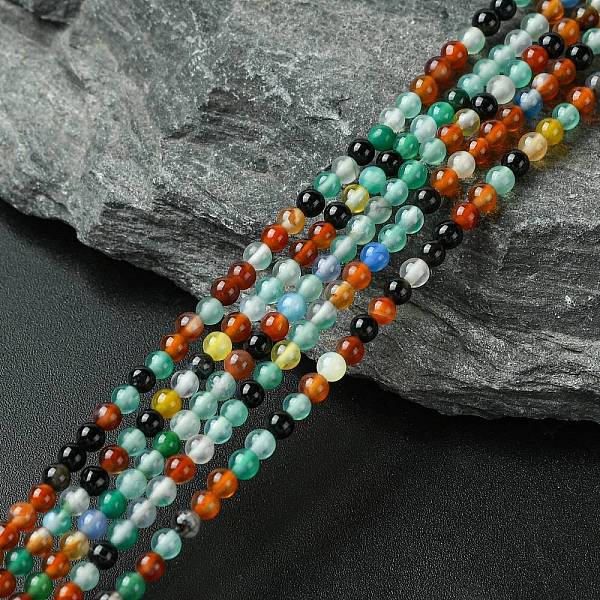 Natural Agate Round… - image