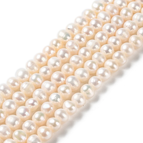 

PandaHall Natural Pearl Beads Strands, Round, Grade 3A, WhiteSmoke, 6~7x6~7mm, Hole: 0.6mm, about 59pcs/strand, 14.25~14.37 inch..., White
