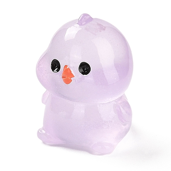 PandaHall Chick Luminous Resin Display Decorations, Glow in the Dark, for Car or Home Office Desktop Ornaments, Lilac, 15x15x20mm Resin...