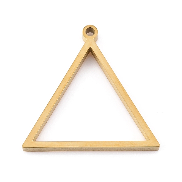 

PandaHall Ion Plating(IP) 304 Stainless Steel Open Back Bezel Pendants, For DIY UV Resin, Epoxy Resin, Pressed Flower Jewelry, Triangle...