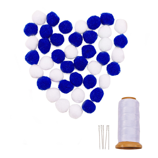 

PandaHall DIY Pom Pom Ball Decoration Making Kits, Including Pom Pom Balls, Nylon Threads and Iron Tapestry Needles, Mixed Color, Balls..., Multicolor