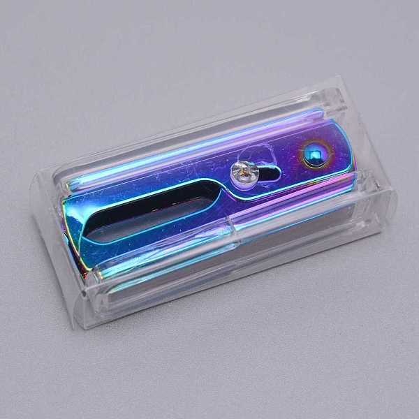 

PandaHall Stainless Steel Staple Remover, with Acrylic Housing, Daily Supplies, Rainbow Color, 27x65x18.5, Unfold: 61.5x31~39x16.5mm...