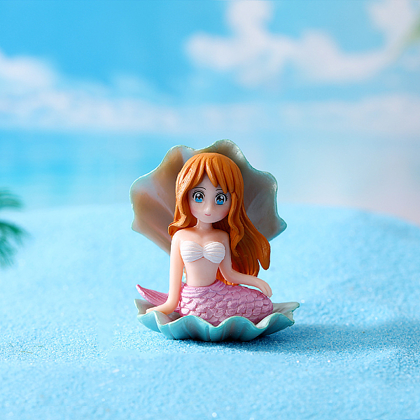 

PandaHall Miniature Mermaid with Shell Display Decorations, Mini Plastic Ocean Ornament for Micro Landscape, Dollhouse Decor, Hot Pink...