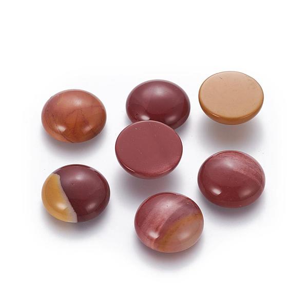 

PandaHall Natural Mookaite Cabochons, Half Round, 19.5~20x6~7mm Mookaite Half Round