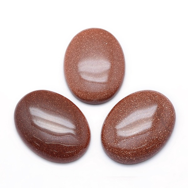 

PandaHall Synthetic Goldstone Cabochons, Oval, 40x30x7.5~8mm Goldstone Oval