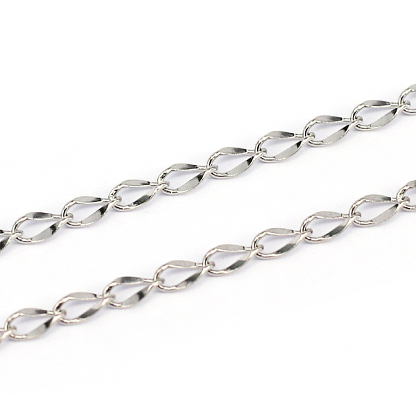 

PandaHall 304 Stainless Steel Curb Chains, Soldered, Stainless Steel Color, 4x2x0.4mm 304 Stainless Steel