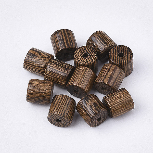 

PandaHall Natural Wenge Wood Beads, Undyed, Column, Camel, 8x8mm, Hole: 1.4mm, about 1400pcs/500g Wenge Column Brown